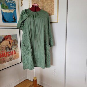 GUDRUN SJODEN Women's Green Tunic Size XL